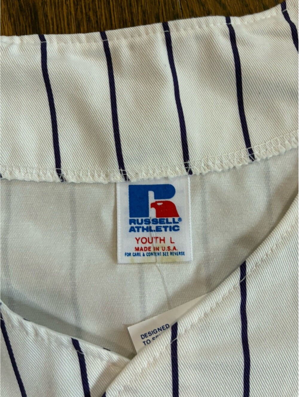 Vintage Russell Athletic Colorado Rockies Jersey Youth L NWT 90s MLB Pinstripe